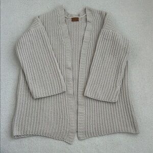 POL Cable Knit Cream Cardigan Sweater Size Small